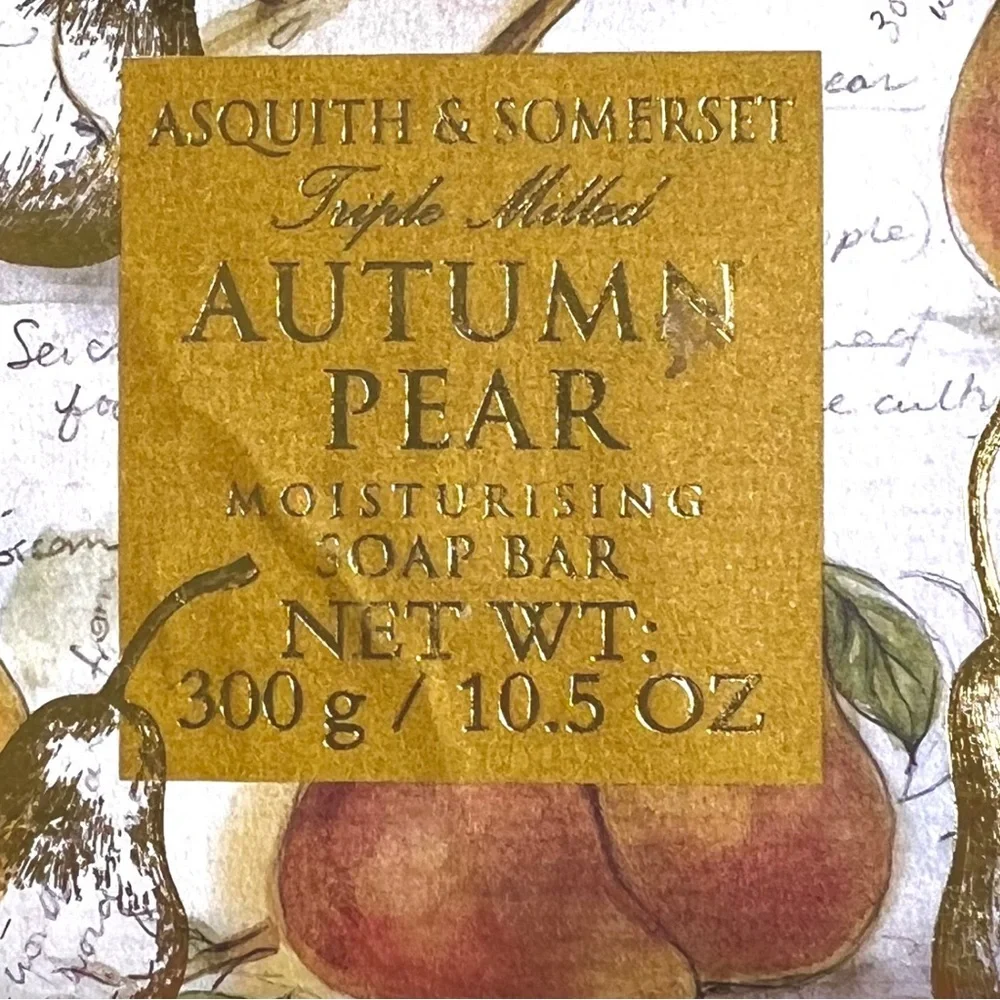 Asquith & Somerset Autumn Pear 10.5 oz Triple Milled Moisturizing Bath Bar Soap